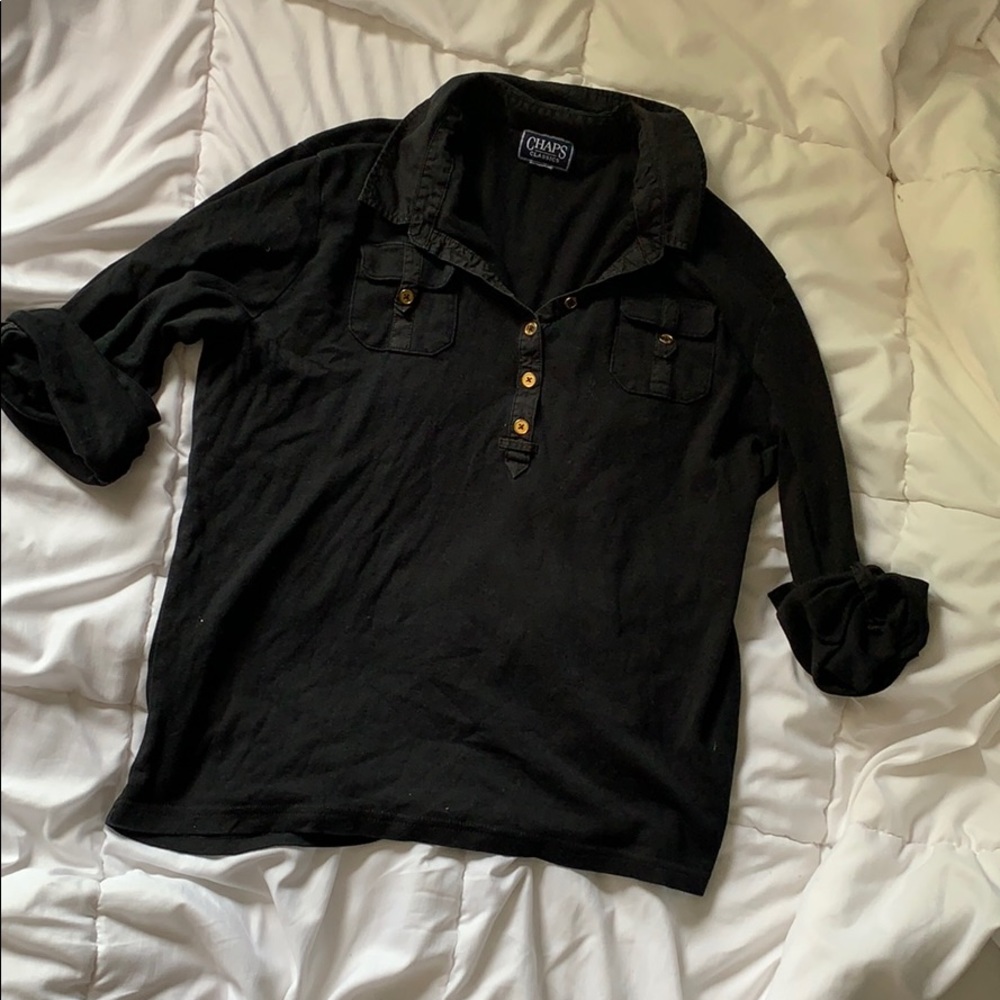 Black Quarter Sleeve Shirt